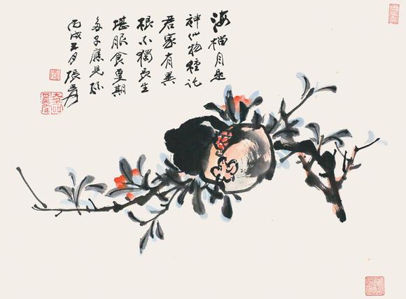张大千石榴