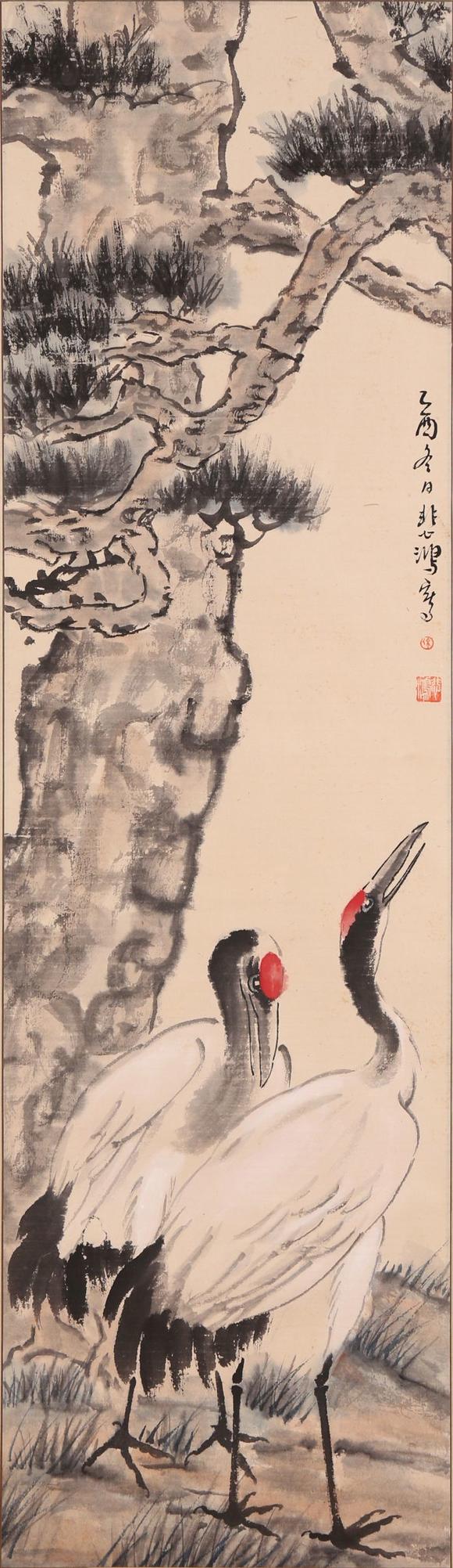 徐悲鸿双鹤图