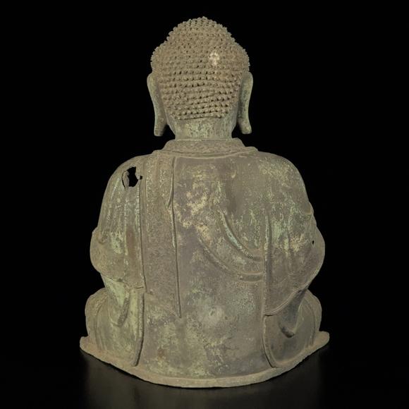 古龍會明中期 銅 釈迦牟尼坐像