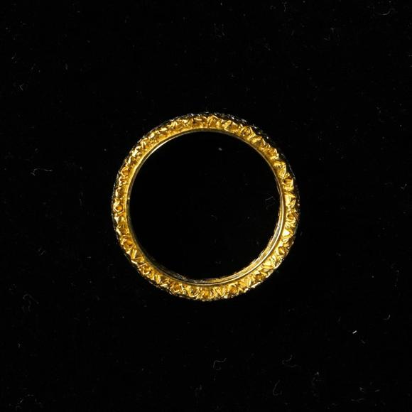 Horizontal Enchère Mario Buccellati Bi-Metal Lace Leaf Wide Band Ring
