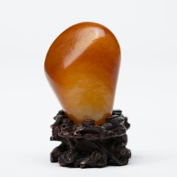 千峰會(huì)清 和田紅皮籽料擺件