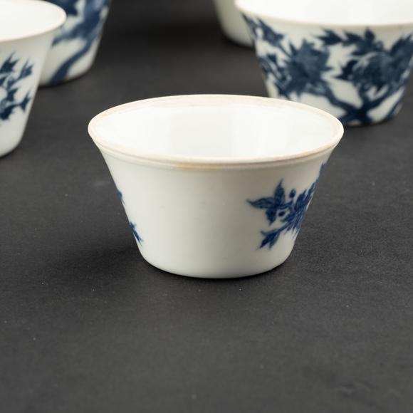 千峰會(huì)清 青花花卉茶盞十點(diǎn)