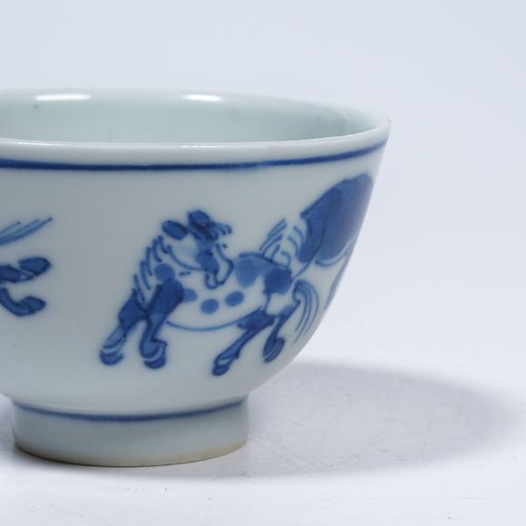 弘楊株式會(huì)社青花駿馬圖杯