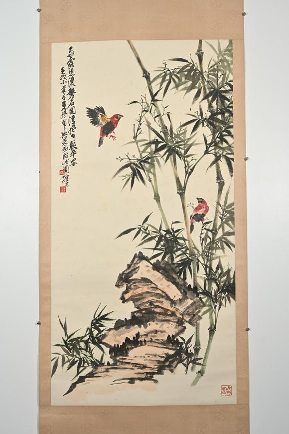 三杉美術(shù)龔繼先 竹石小鳥(niǎo)