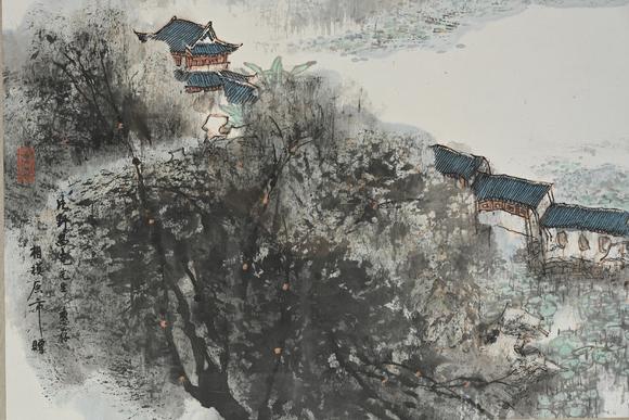 三杉美術(shù)華士清 蠡湖綠夏圖