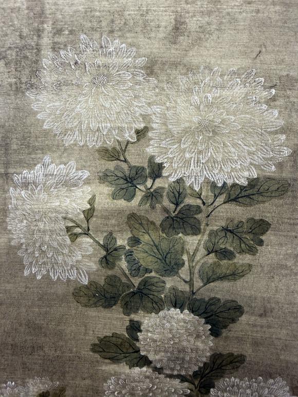三杉美術(shù)惲壽平 壽石叢菊醉秋光