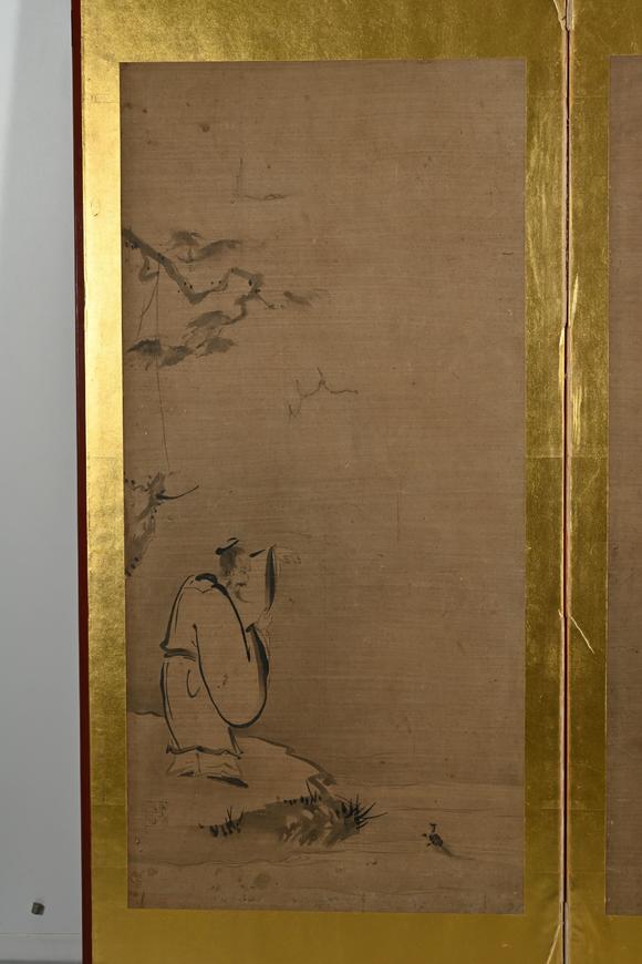三杉美術(shù)佚名（明） 高士六景屏風(fēng)