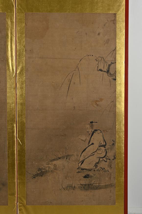 三杉美術(shù)佚名（明） 高士六景屏風(fēng)
