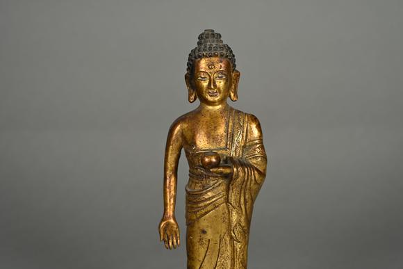 三杉美術(shù)明 銅鎏金釋迦牟尼