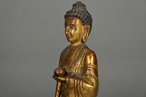 三杉美術(shù)明 銅鎏金釋迦牟尼