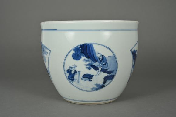 三杉美術(shù)清 青花人物紋水指