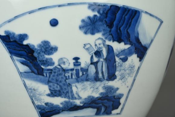 三杉美術(shù)清 青花人物紋水指