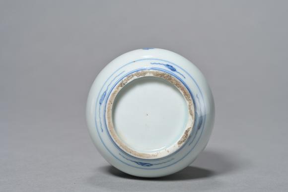 三杉美術(shù)明 染付飛馬圖束腰壺