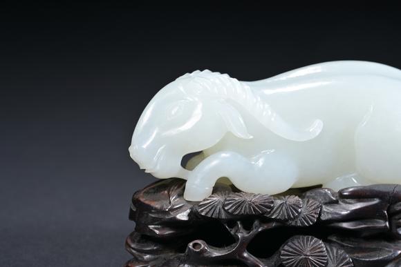 三杉美術(shù)清 白玉臥羊
