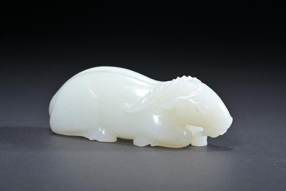 三杉美術(shù)清 白玉臥羊