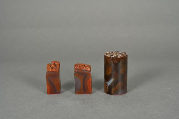 三杉美術(shù)清 瑪瑙印三枚
