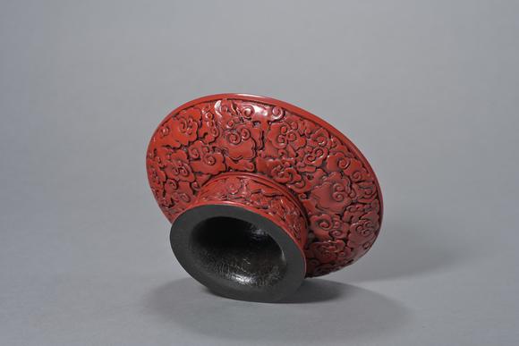 三杉美術(shù)清 漆雕盞托