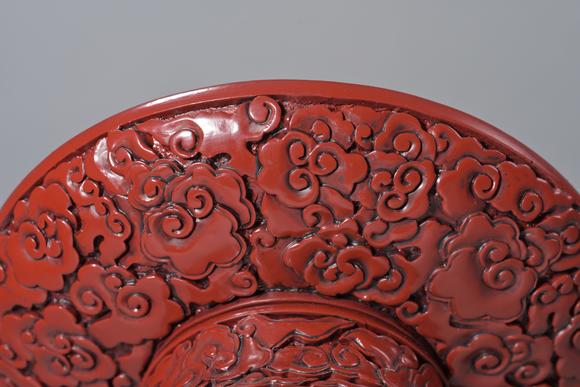 三杉美術(shù)清 漆雕盞托