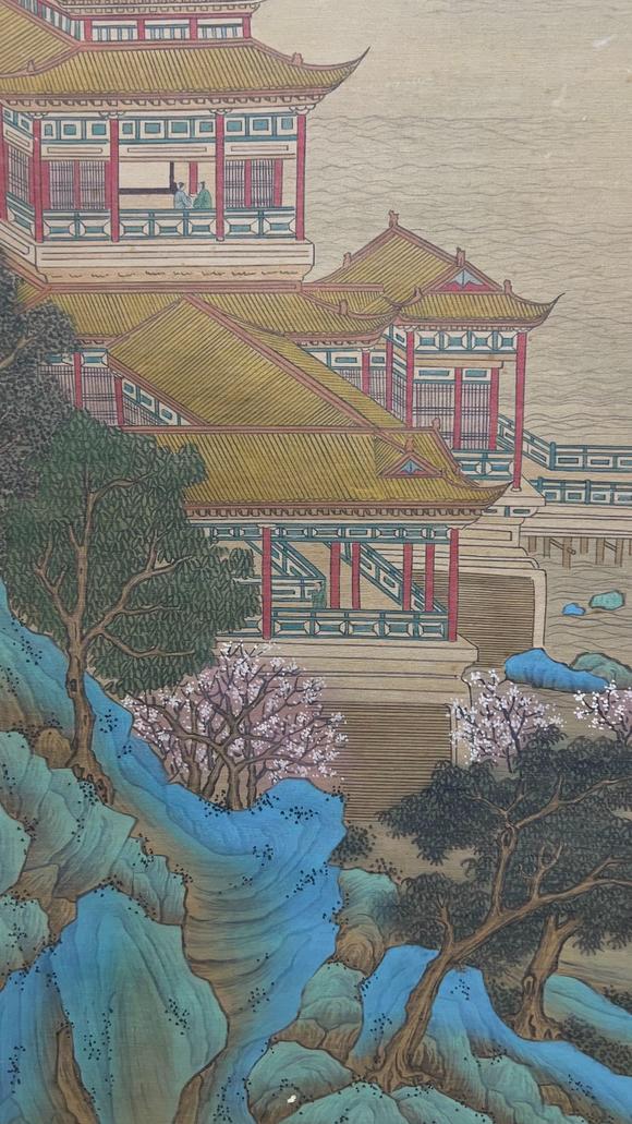 蘭亭古美術(shù)オークション劉松年 仙山樓閣圖 立軸絹本設(shè)色