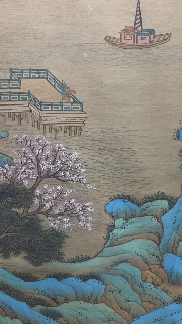 蘭亭古美術(shù)オークション劉松年 仙山樓閣圖 立軸絹本設(shè)色
