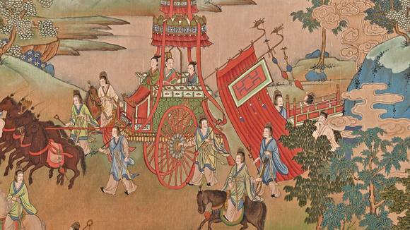 蘭亭古美術(shù)オークション仇英 洛神賦手卷 手卷絹本設色