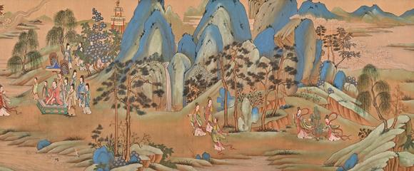 蘭亭古美術(shù)オークション仇英 洛神賦手卷 手卷絹本設(shè)色