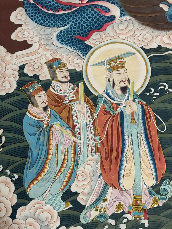 蘭亭古美術オークション張大千 群仙圖 立軸絹本設色