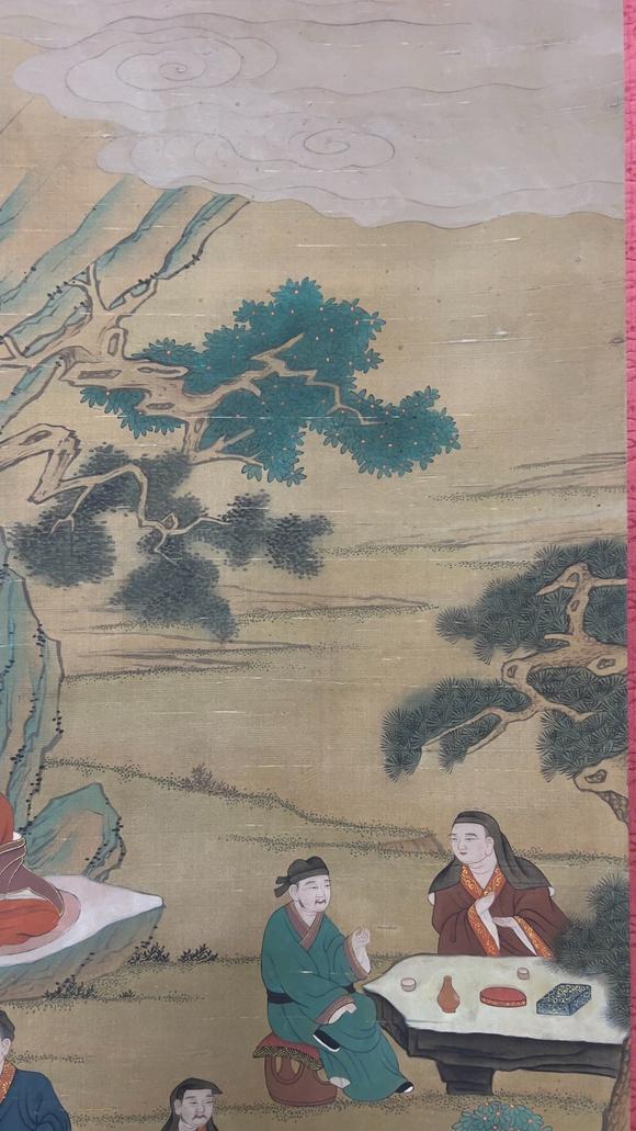蘭亭古美術(shù)オークション仇英 竹林七賢 立軸絹本設(shè)色