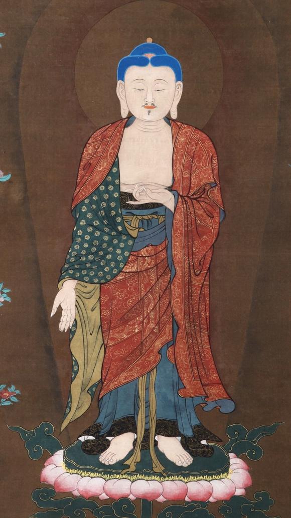 蘭亭古美術(shù)オークション唐伯虎 佛像 立軸絹本設(shè)色