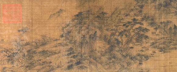 蘭亭古美術(shù)オークション倪瓚 西山望雲(yún)圖卷 手卷絹本設(shè)色