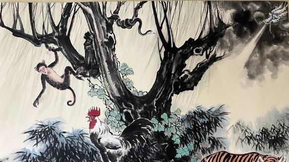 蘭亭古美術(shù)オークション徐悲鴻 百獸圖 裱片紙本設(shè)色