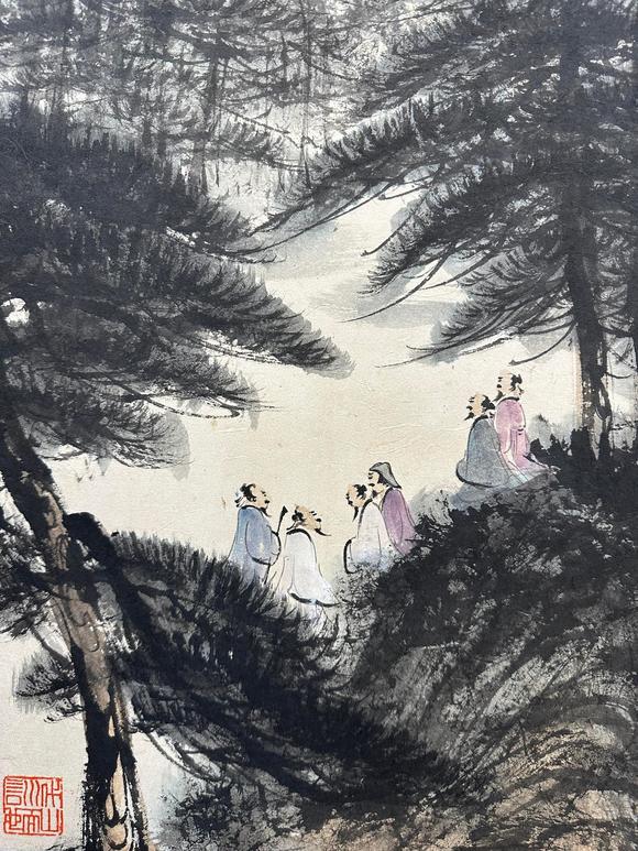 蘭亭古美術(shù)オークション傅抱石 山水八屏 立軸紙本設(shè)色