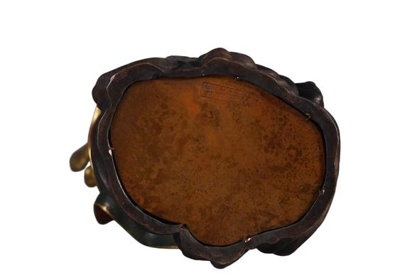 蘭亭古美術(shù)オークション清 銅景泰藍(lán)掐絲琺瑯達(dá)摩一葦渡江造像