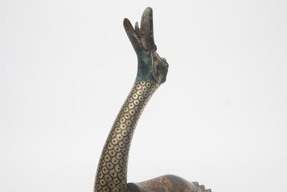 蘭亭古美術(shù)オークション漢代  銅錯(cuò)金鴨子