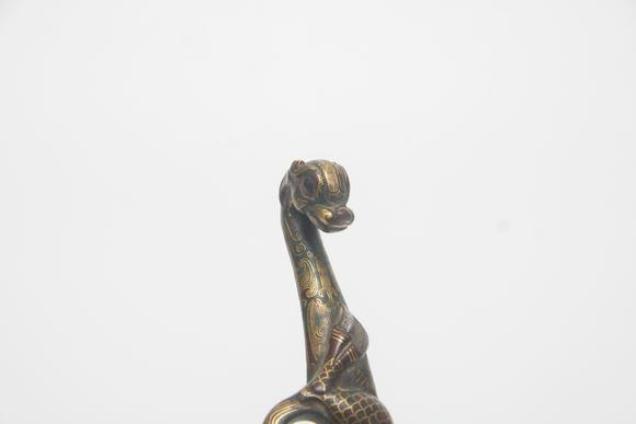 蘭亭古美術(shù)オークション漢  銅錯金龍鳳帶鉤