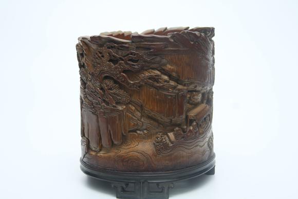 蘭亭古美術(shù)オークション清  竹根筆筒