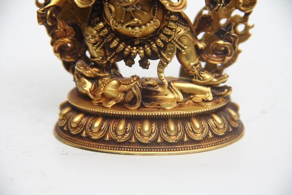 蘭亭古美術(shù)オークション明 銅鎏金瑪哈嘎拉