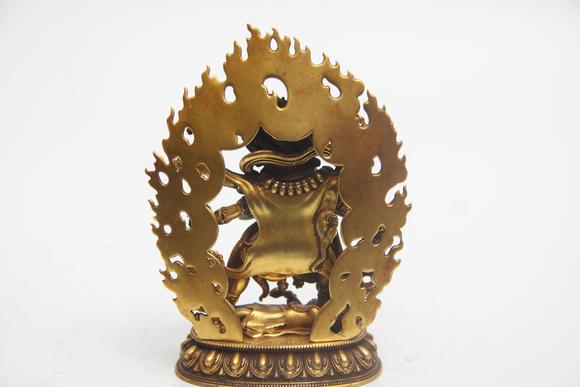 蘭亭古美術(shù)オークション明 銅鎏金瑪哈嘎拉