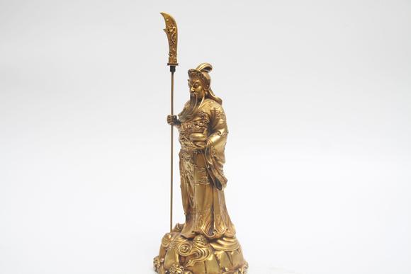 蘭亭古美術(shù)オークション明 銅鎏金關(guān)公像