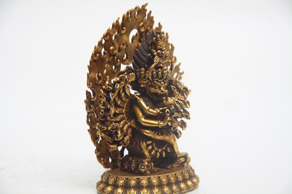 蘭亭古美術(shù)オークション明 銅鎏金大威德金剛