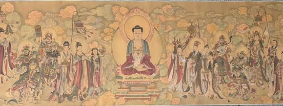 蘭亭古美術(shù)オークション丁觀鵬 清代 釋迦牟尼說法圖 絹本