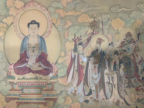 蘭亭古美術(shù)オークション丁觀鵬 清代 釋迦牟尼說(shuō)法圖 絹本