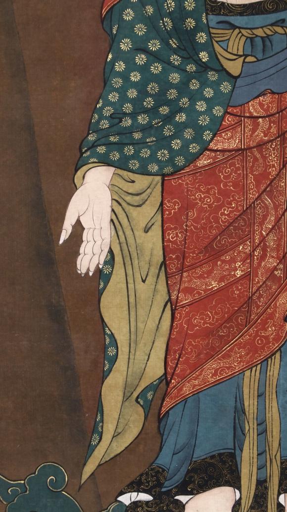 蘭亭古美術(shù)オークション唐寅 佛像 立軸絹本設(shè)色