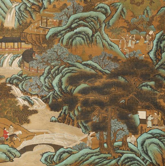 蘭亭古美術(shù)オークション李成 宋 青綠山水 絹本