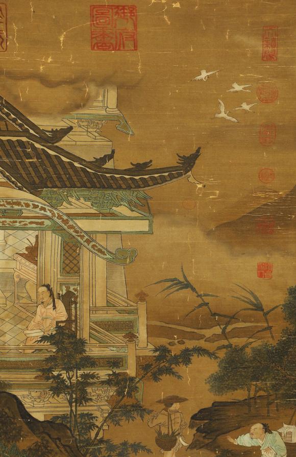 蘭亭古美術(shù)オークション李公麟 宋 人物 絹本