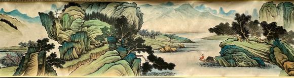 蘭亭古美術(shù)オークション張大千 松林高逸圖 手卷紙本