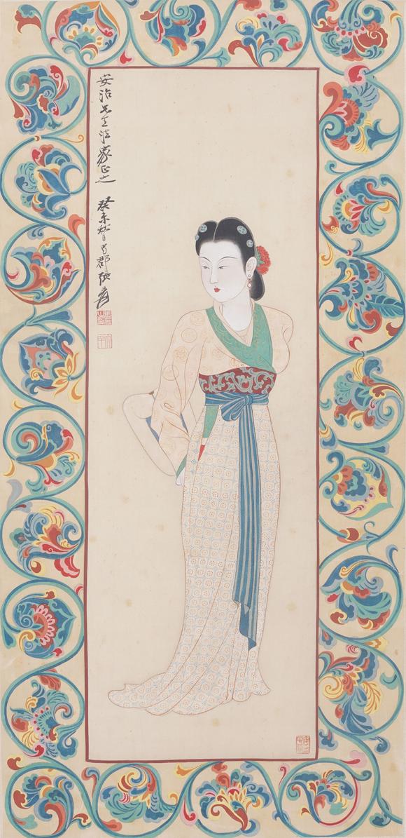 東洋國際張大千 執(zhí)扇仕女