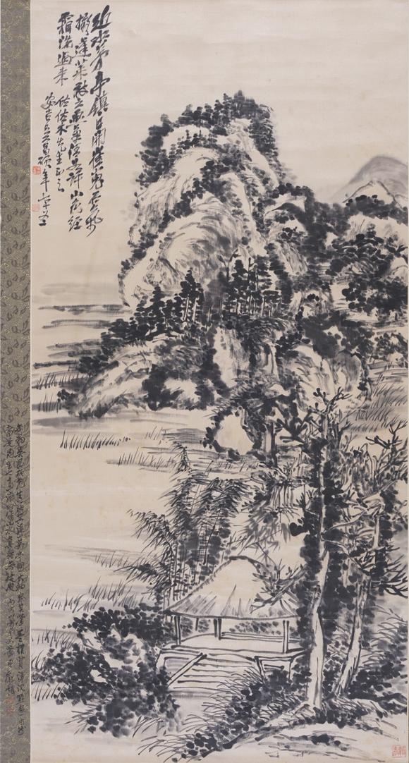 東京SAKURA拍賣（東京櫻花拍賣）吳昌碩 溪山茅亭圖