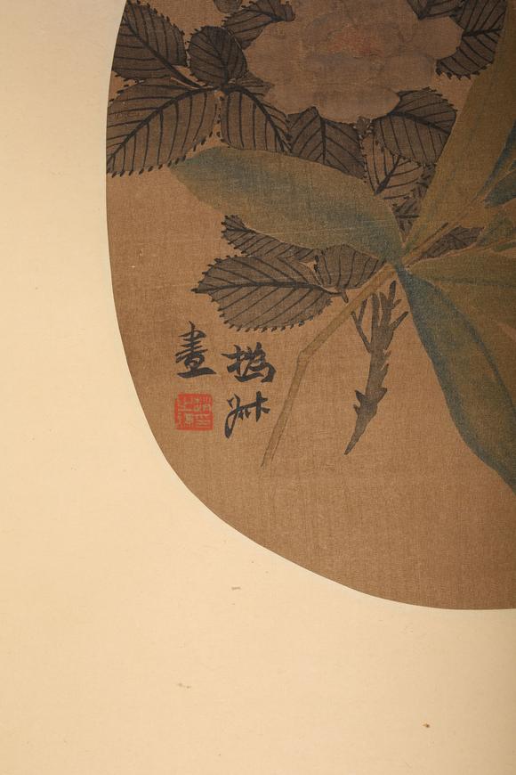 東京SAKURA拍賣（東京櫻花拍賣）趙之謙 花卉圓光二幀