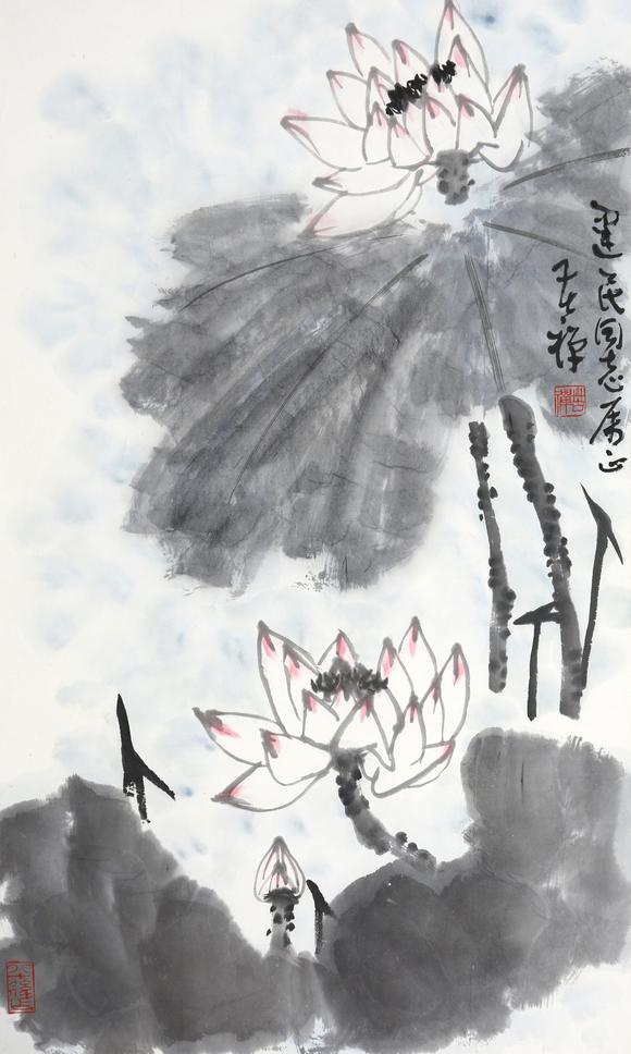 東京SAKURA拍賣（東京櫻花拍賣）李苦禪 荷花